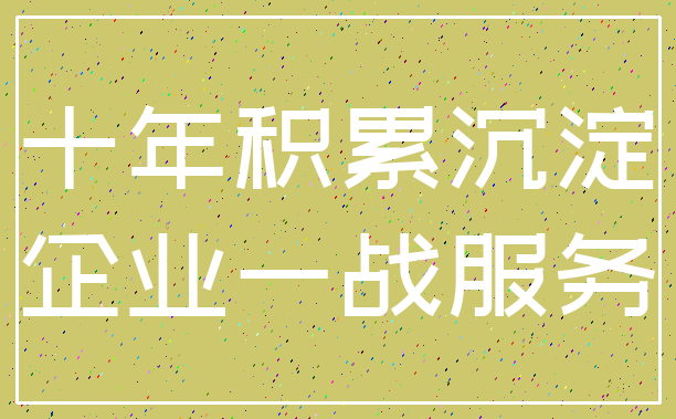 十年积累沉淀_企业一战服务