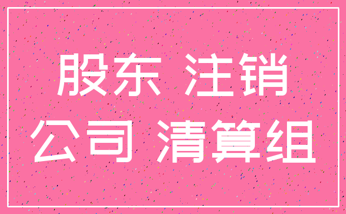 股东 注销_公司 清算组