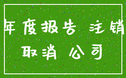 年度报告 注销_取消 公司