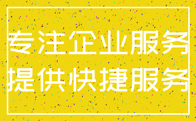 专注企业服务_提供快捷服务
