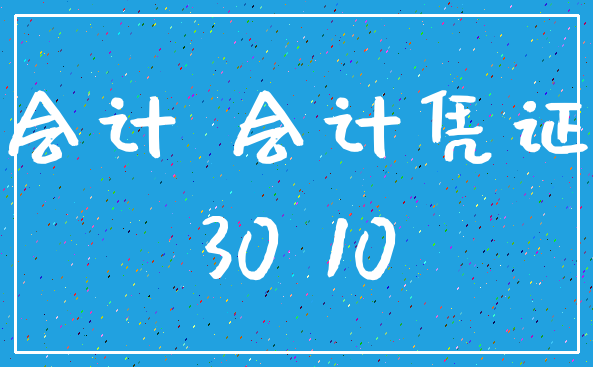 会计 会计凭证_30 10