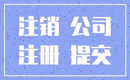 注销 公司_注册 提交