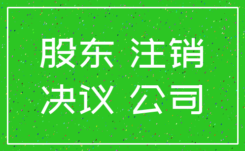 股东 注销_决议 公司