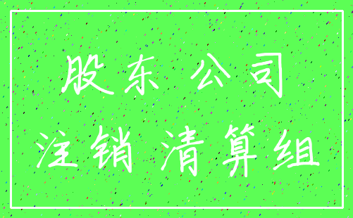 股东 公司_注销 清算组