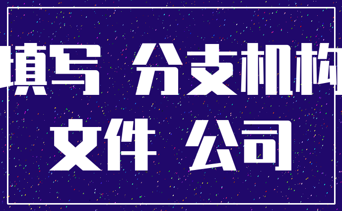 填写 分支机构_文件 公司