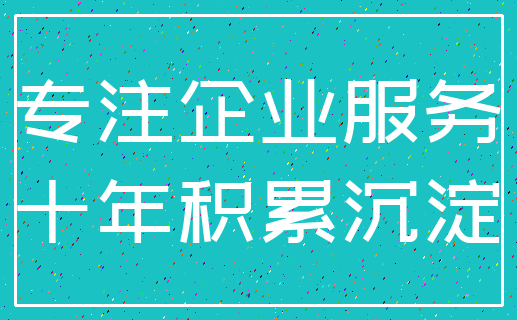 专注企业服务_十年积累沉淀