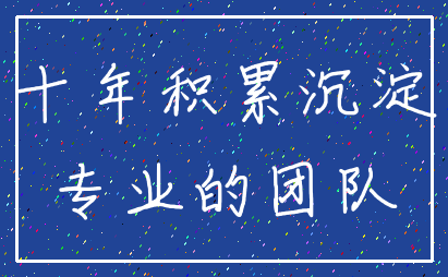十年积累沉淀_专业的团队