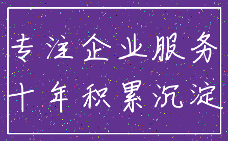 专注企业服务_十年积累沉淀
