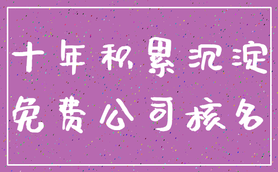 十年积累沉淀_免费公司核名