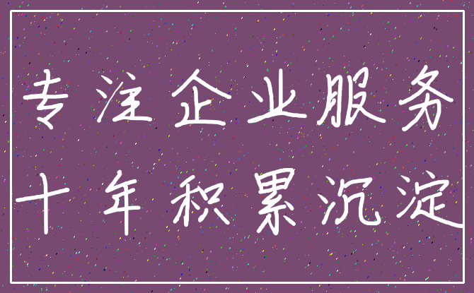 专注企业服务_十年积累沉淀