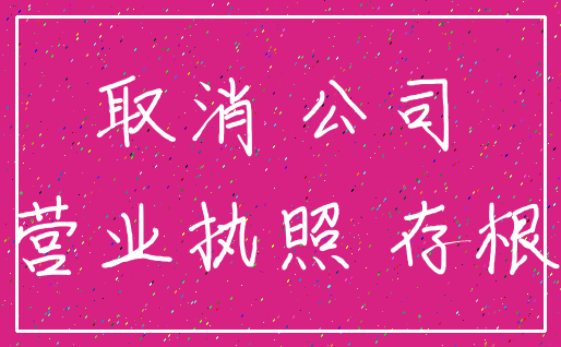 取消 公司_营业执照 存根