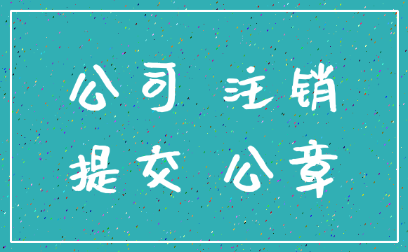 公司 注销_提交 公章