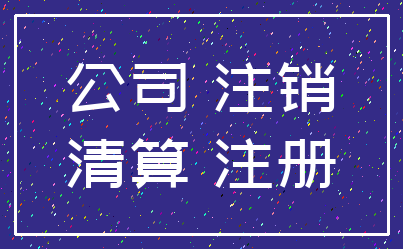 公司 注销_清算 注册