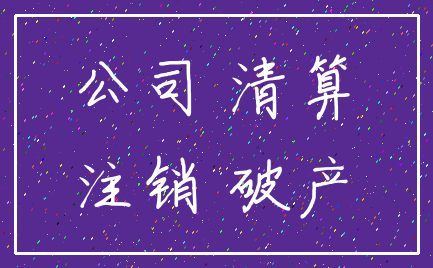 公司 清算_注销 破产