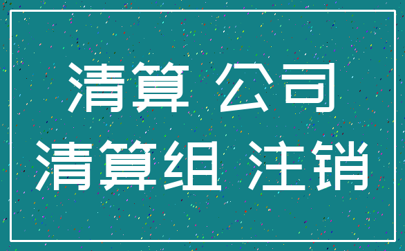 清算 公司_清算组 注销