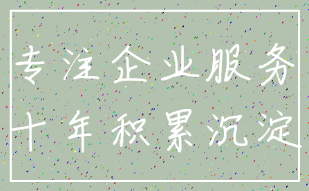 专注企业服务_十年积累沉淀