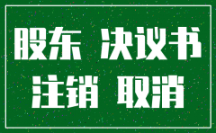 总公司注销的股东决议书