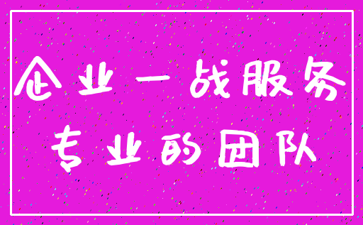 企业一战服务_专业的团队