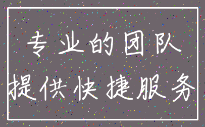 专业的团队_提供快捷服务