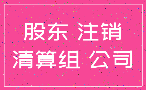 股东 注销_清算组 公司