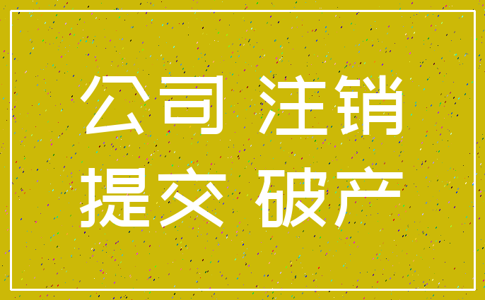 公司 注销_提交 破产