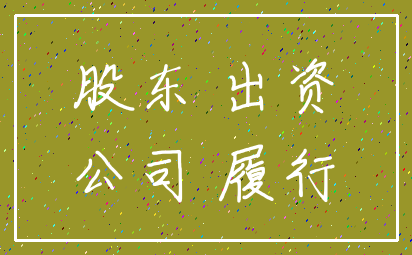 股东 出资_公司 履行