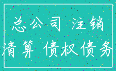 分公司注销债权债务转到总公司
