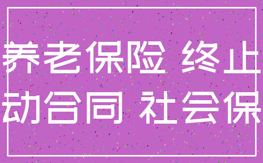 养老保险 终止_劳动合同 社会保障