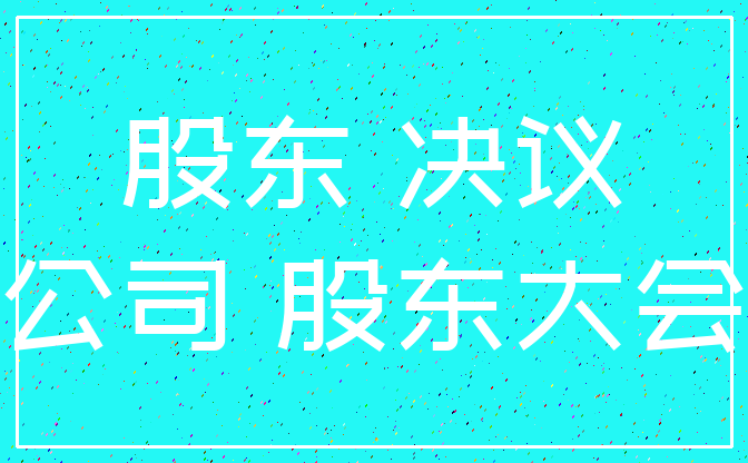 股东 决议_公司 股东大会