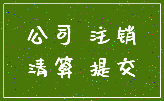 公司 注销_清算 提交