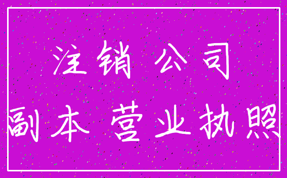 注销 公司_副本 营业执照