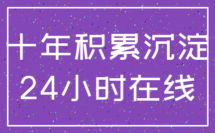 十年积累沉淀_24小时在线