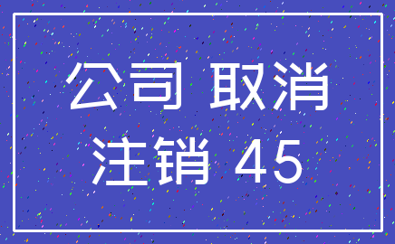 公司 取消_注销 45