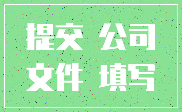 提交 公司_文件 填写