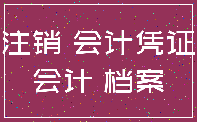 注销 会计凭证_会计 档案