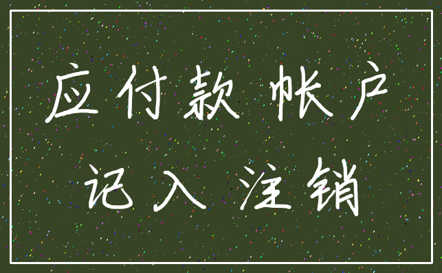 应付款 帐户_记入 注销