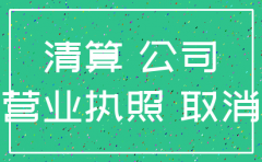 有限公司营业执照注销清算
