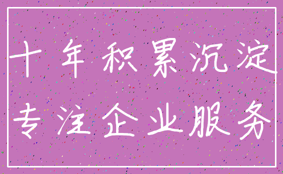 十年积累沉淀_专注企业服务