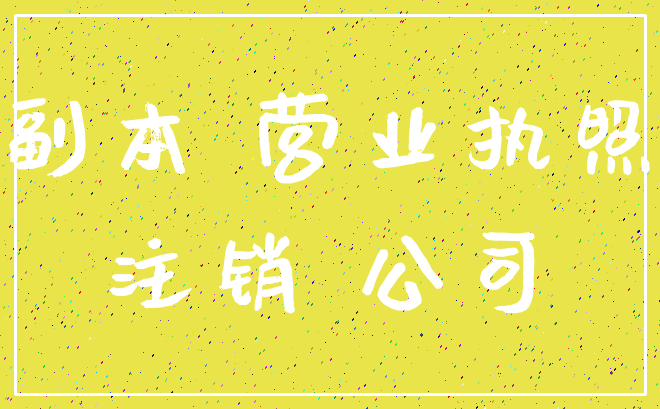 副本 营业执照_注销 公司
