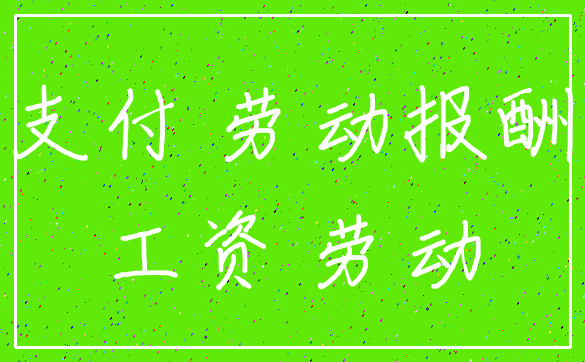 支付 劳动报酬_工资 劳动