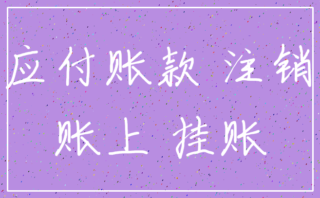 应付账款 注销_账上 挂账