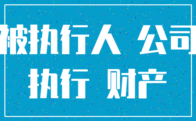 被执行人 公司_执行 财产
