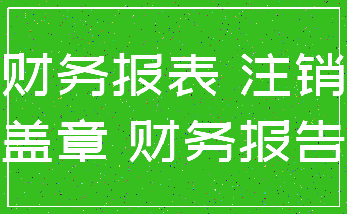 财务报表 注销_盖章 财务报告