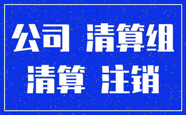 公司 清算组_清算 注销