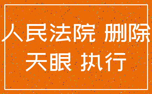 人民法院 删除_天眼 执行