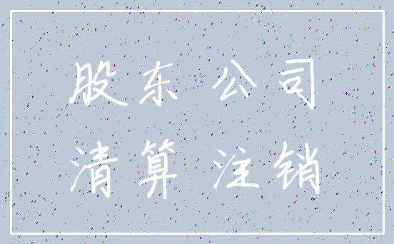 股东 公司_清算 注销