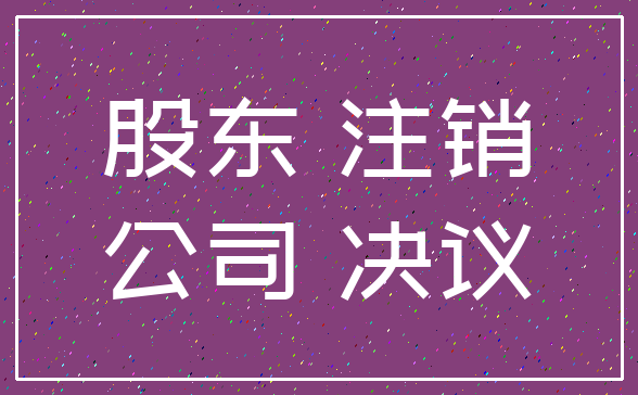股东 注销_公司 决议