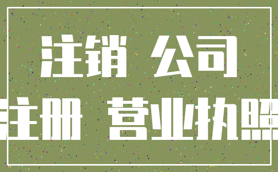 注销 公司_注册 营业执照