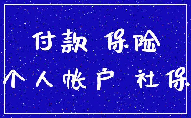 付款 保险_个人帐户 社保