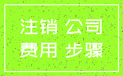 注销 公司_费用 步骤